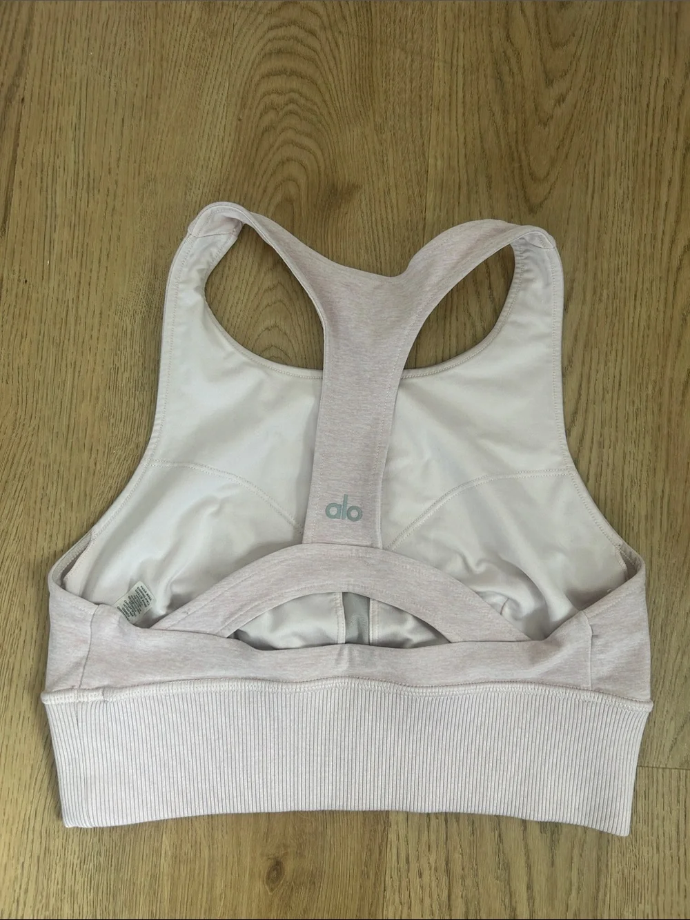 ALO Yoga Alosoft Heather Pink Serenity‎ Racerback Sports Bra Size Small
